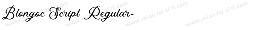 Blongoc Script Regular字体转换